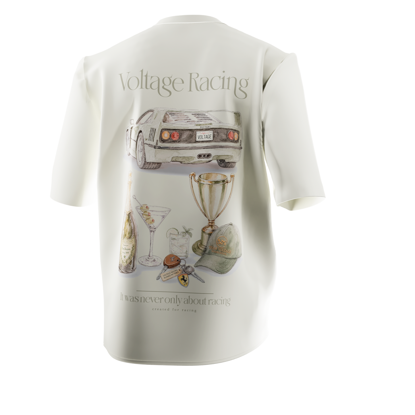 Camiseta Voltage Racing – It Was Never Only About Racing - Ferrari F40