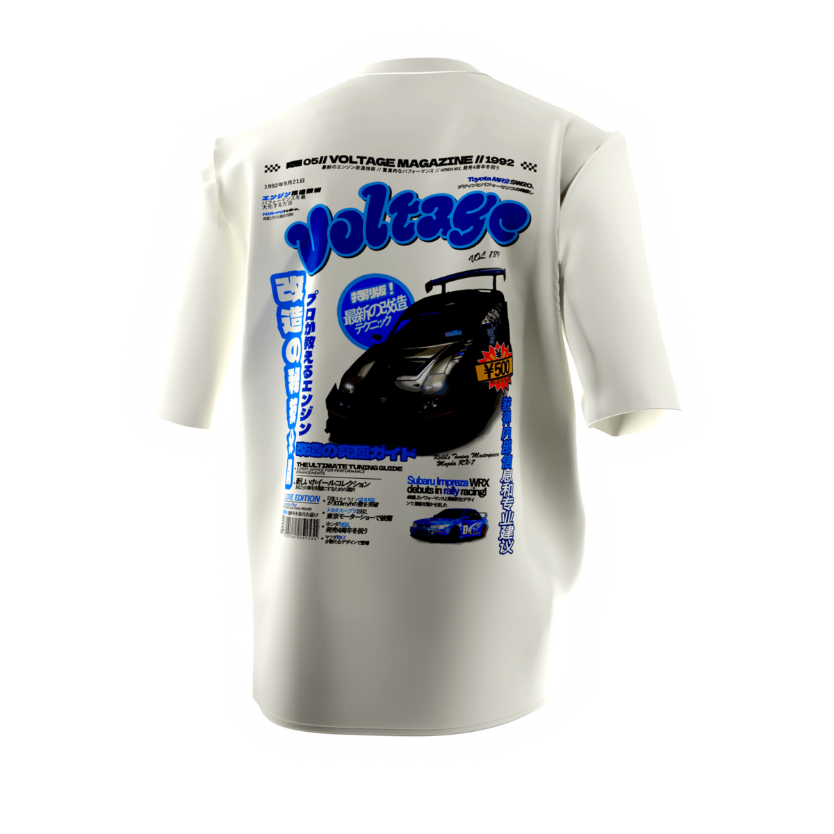 Camiseta Voltage Mazda Rx7 y Subaru Impreza WRX