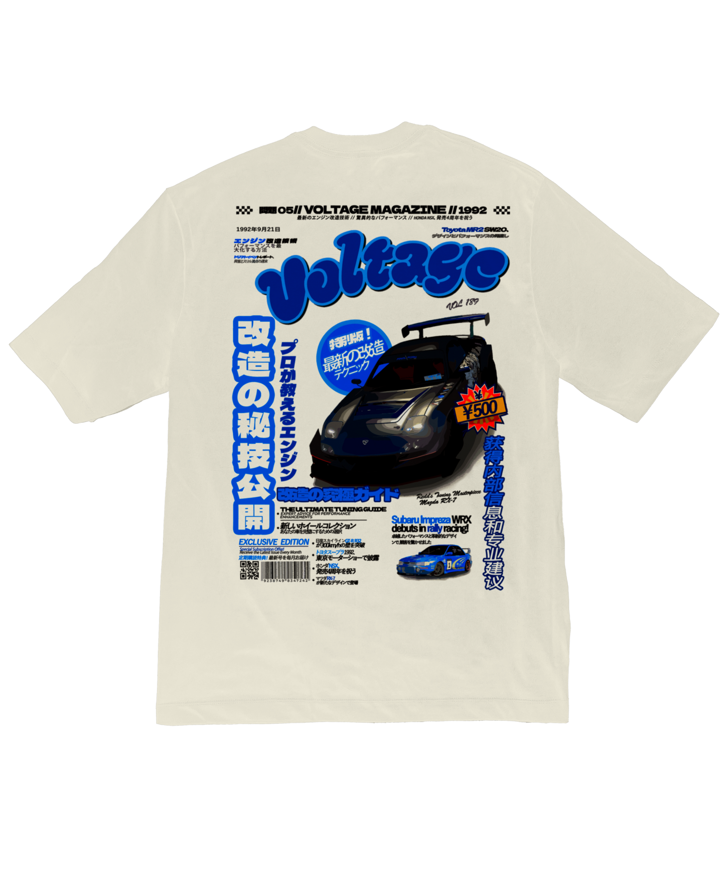 Camiseta Voltage Mazda Rx7 y Subaru Impreza WRX